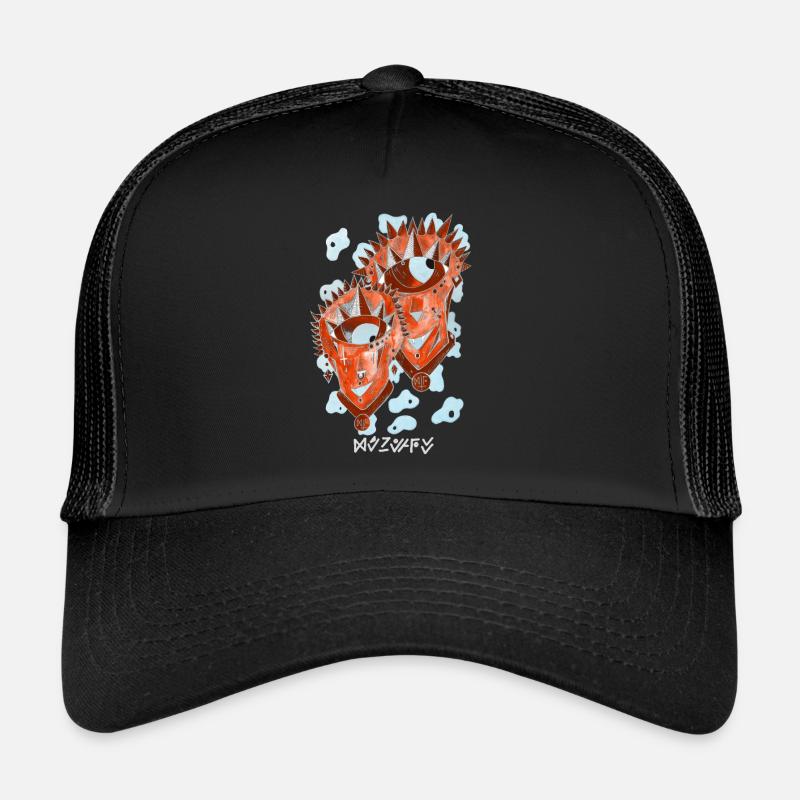 Gemini Négutif - Trucker Cap - Schwarz/Schwarz