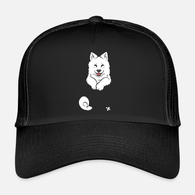 Pocket Samoyed T Shirt - Trucker Cap - Schwarz/Schwarz