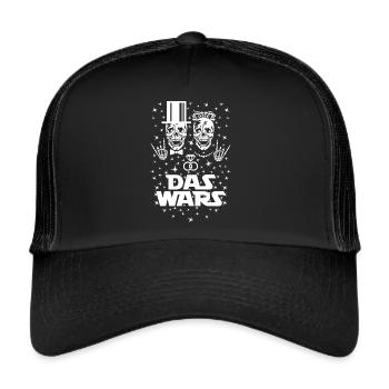 05 Skulls DAS WARS Bride Groom Wedding Rings - Trucker Cap - black/black - Front