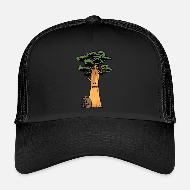 Urzeit Naturschutz Nachhaltigkeit Braunbär Bär - Trucker Cap - Schwarz/Schwarz