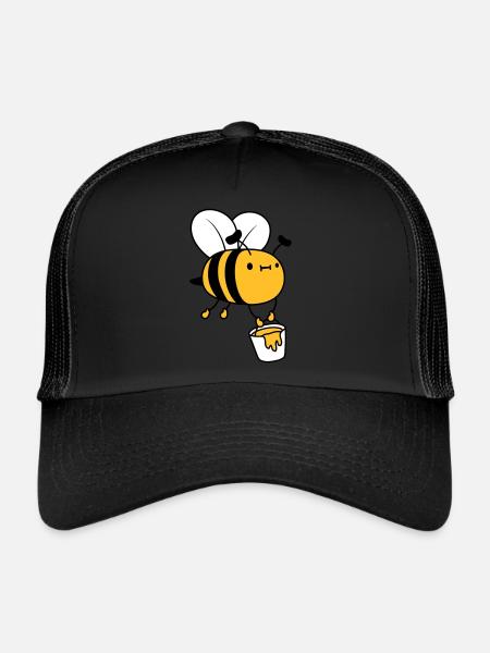 Honey Bucket Bee - Trucker Cap - black/black - Front