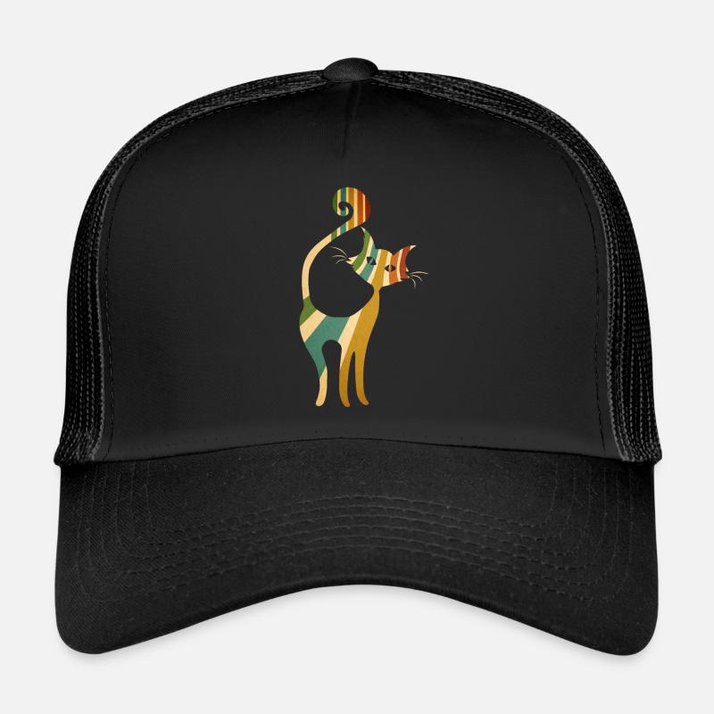 cat - Trucker Cap - black/black