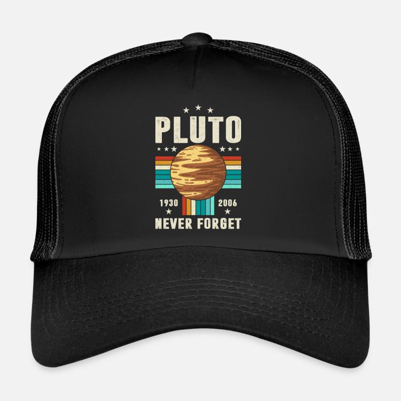 Never Forget Pluto Graphic - Trucker Cap - black/black