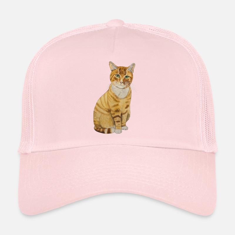 red cat sitting Trucker Cap