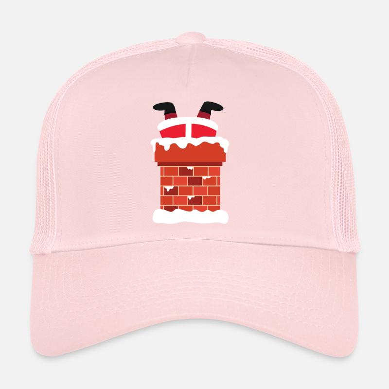 Père Noël dans la cheminée Casquette trucker 