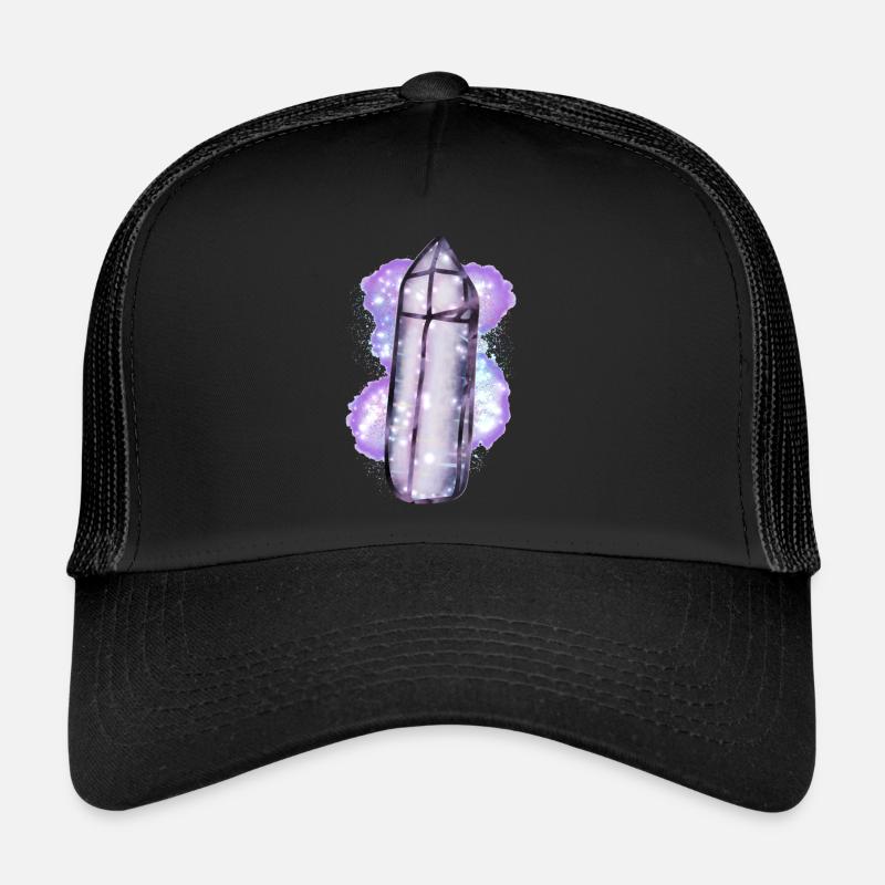 Magischer Kristallturm - Trucker Cap - Schwarz/Schwarz