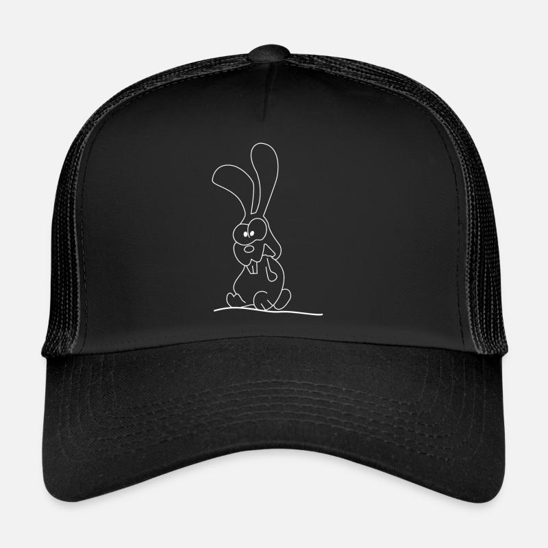 Crazy, sitting in white - Trucker Cap - black/black