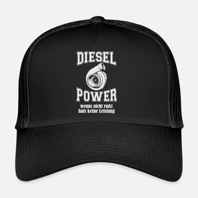 DIESEL POWER - Trucker Cap - Schwarz/Schwarz