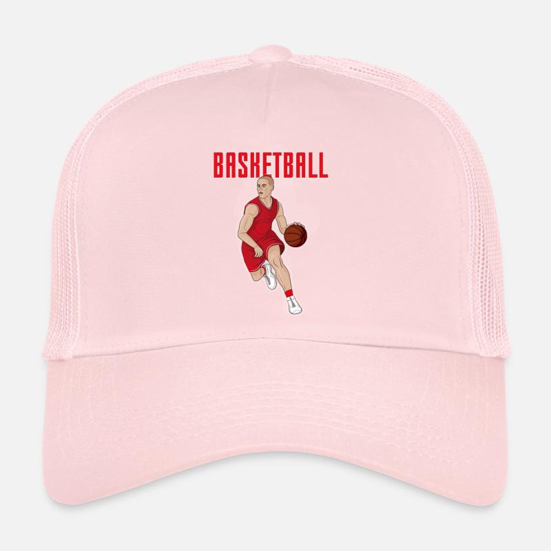 basketteur en rouge Casquette trucker 