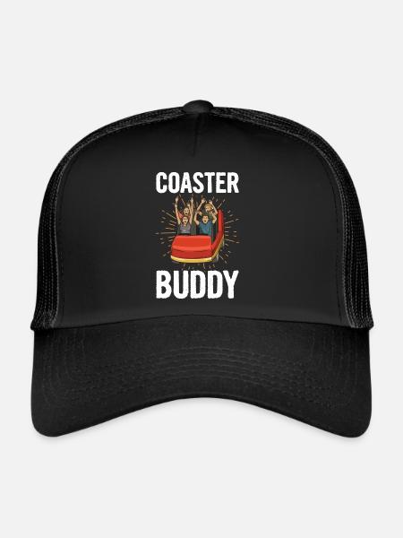 Roller coaster saying for an amusement park expert - Trucker Cap - black/black - Front