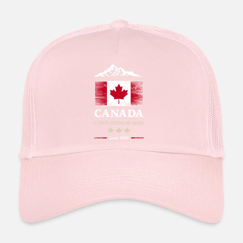 Canada Flag Canada North America Maple Leaf Flag Trucker Cap