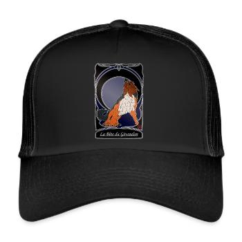 La Bete du Gevaudan - folklore Lozere Ardeche - Casquette trucker  - noir/noir - Devant