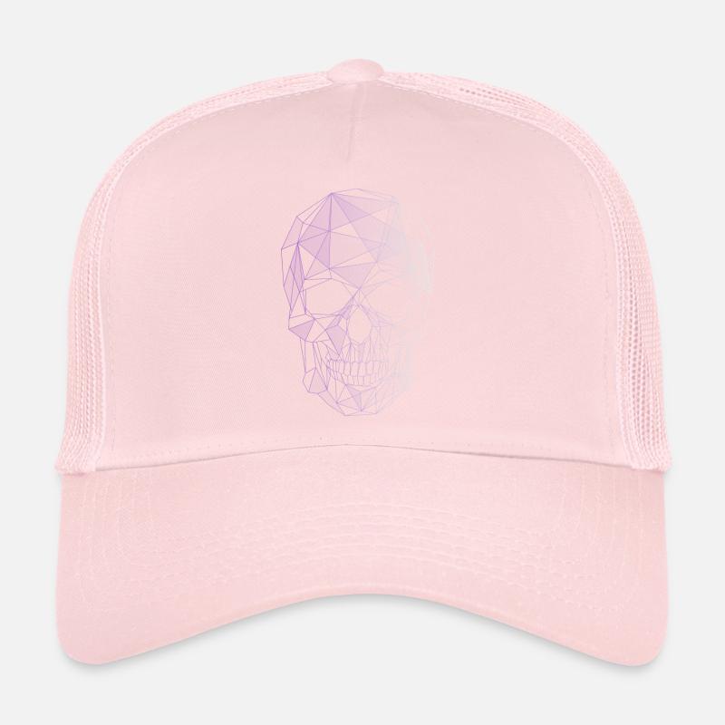crâne violet gothique esthétique vague low poly Casquette trucker 