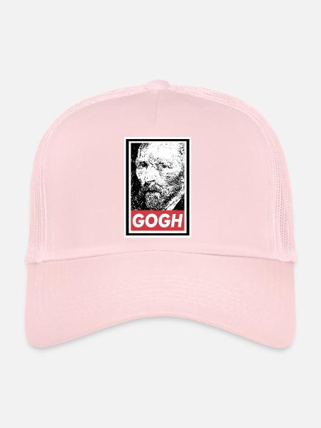 OBÉIR À VAN GOGH - Casquette trucker  - rose pâle - Devant