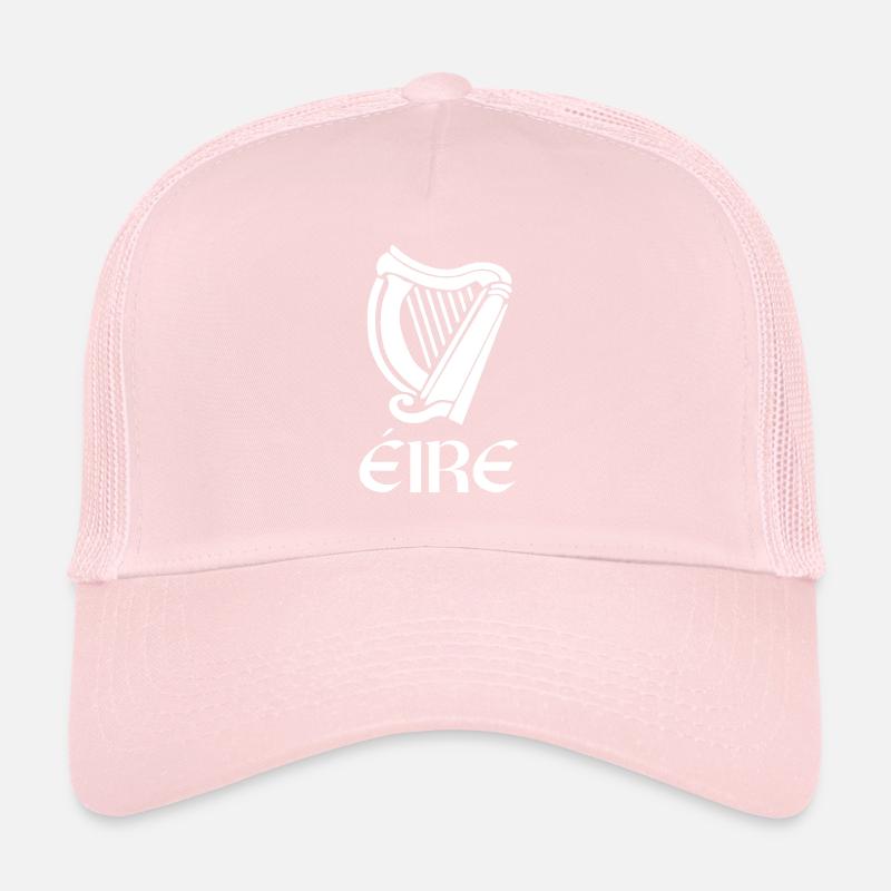 St Patricks Day Gaelic Irlande Nom Eire Et Harpe Casquette trucker 