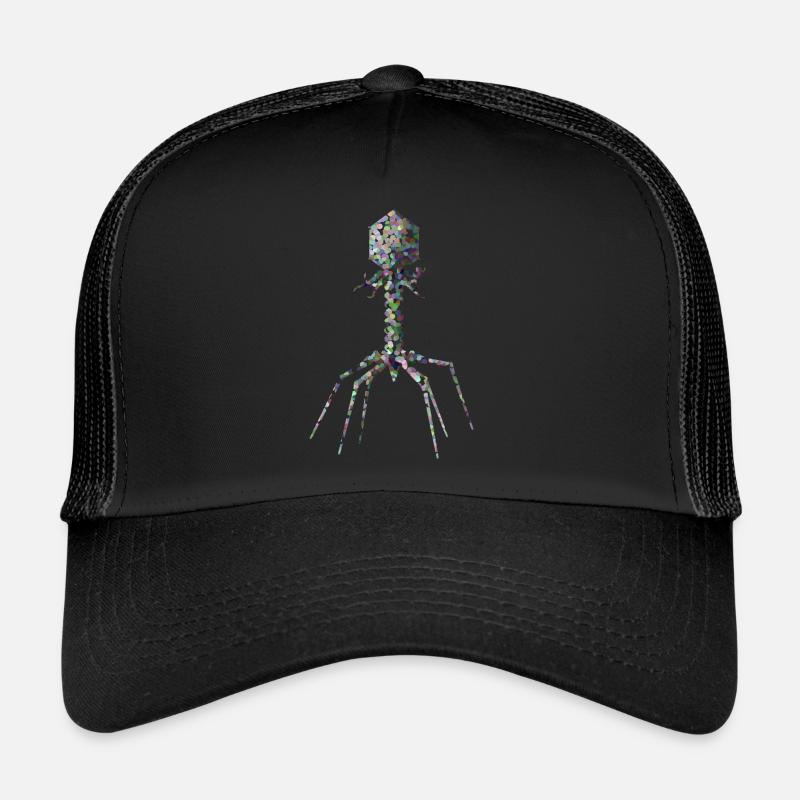 Bactériophage - Casquette trucker  - noir/noir