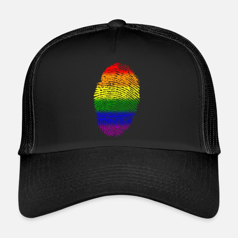 Pride-Flagge - Trucker Cap - Schwarz/Schwarz