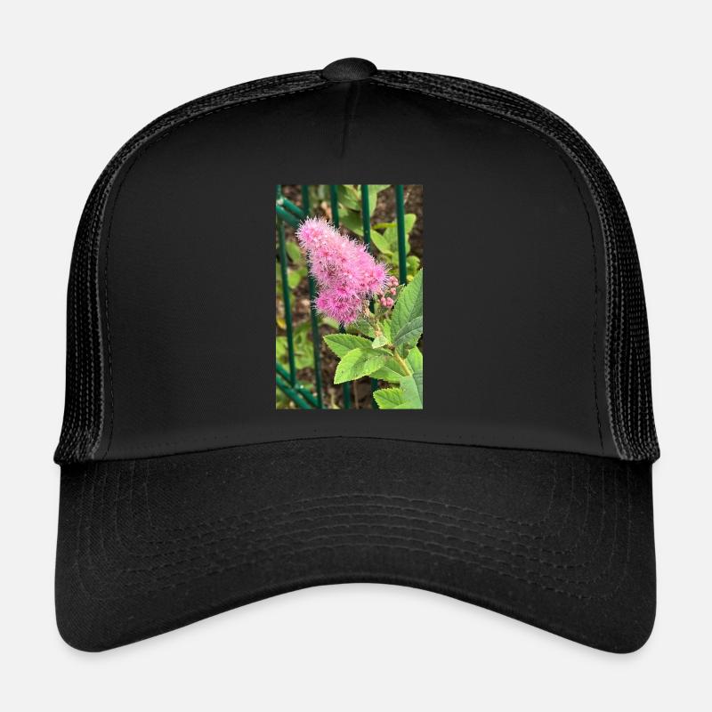 Pink Flower - Trucker Cap - black/black