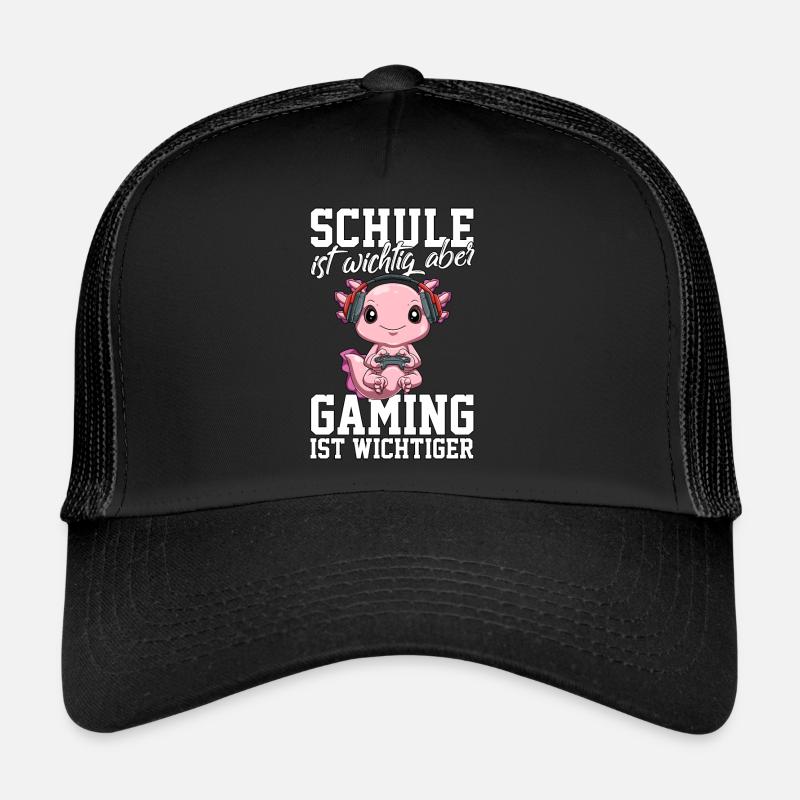 Gaming Axolotl - Computerspiele Videospiele Schule Trucker Cap