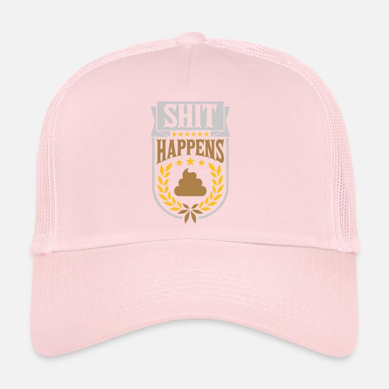 Couronne de laurier Shit happens citation Casquette trucker 
