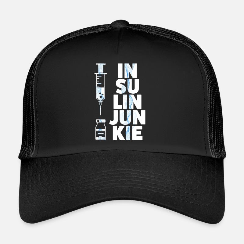 Insulin Junkie - Trucker Cap - Schwarz/Schwarz