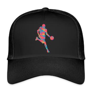 Basketball player Basketball player Basketball - Trucker Cap - black/black - Front