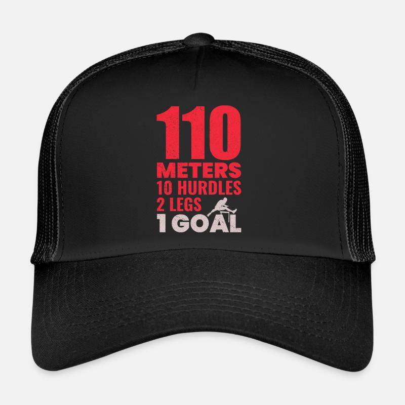 Hurdles Hurdling Hurdler Running Runner Athletes Trucker Cap