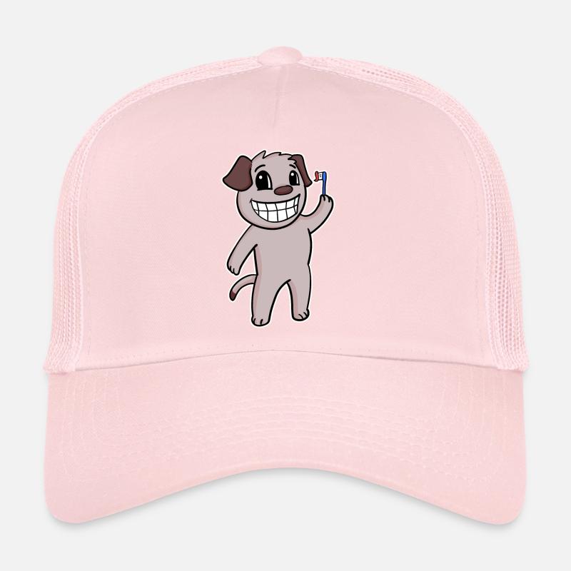 Hund mit Zahnbürste Trucker Cap