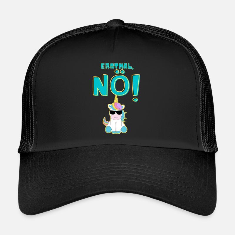 "NÖ" die Grundeinstellung - Trucker Cap - Schwarz/Schwarz