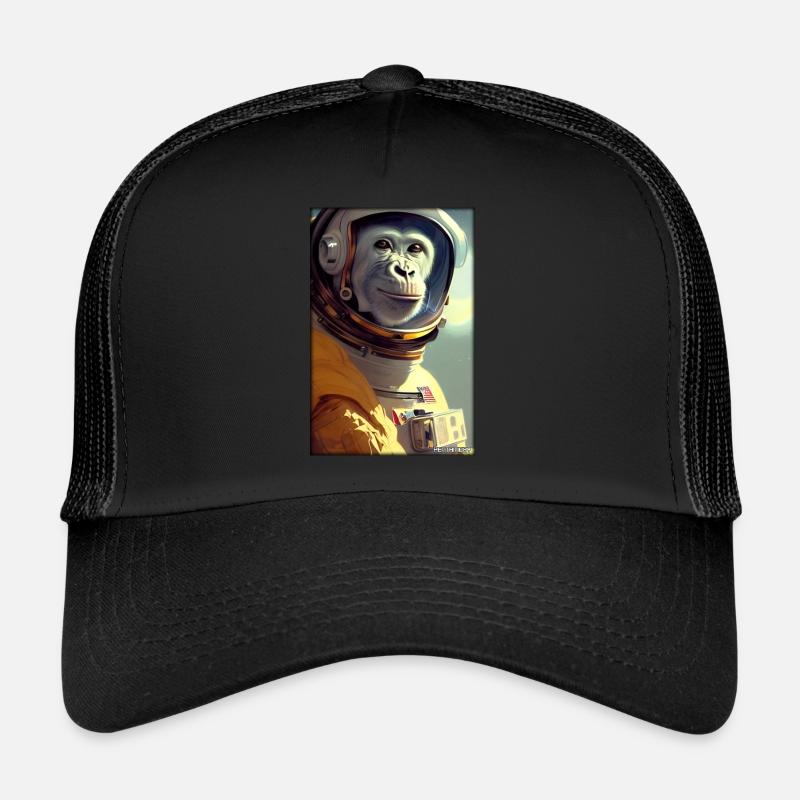 Monkey Animal Astronaut Space Space Universe 1 Trucker Cap