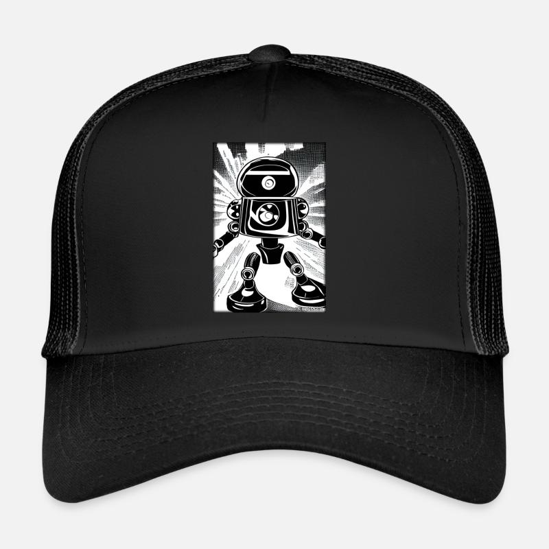 Roboter Comic Zukunft Cyborg Maschine Technik Trucker Cap