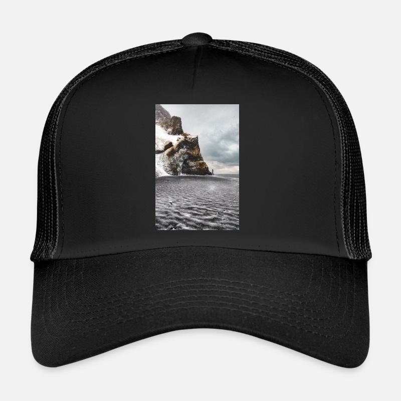 Landschaft von Island - Trucker Cap - Schwarz/Schwarz