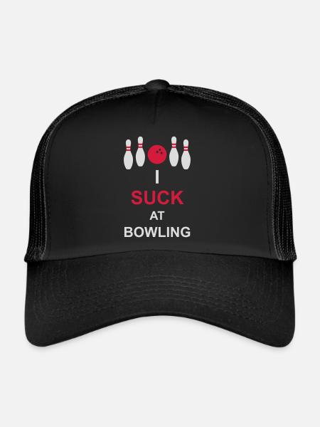 Je suis nul au bowling - Casquette trucker  - noir/noir - Devant