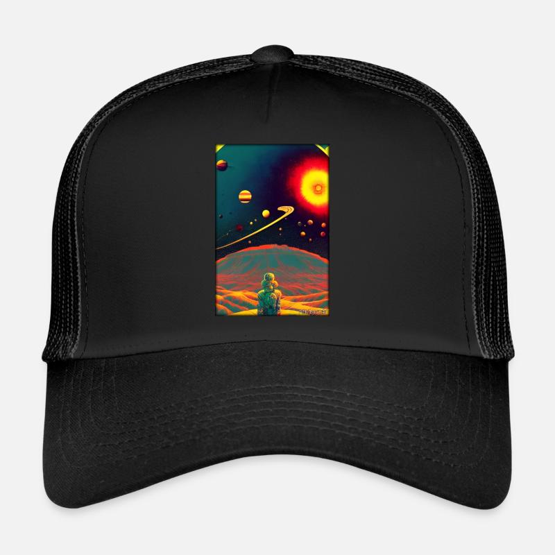 Galaxy Cosmos Universe Solar System Astronaute Casquette trucker 