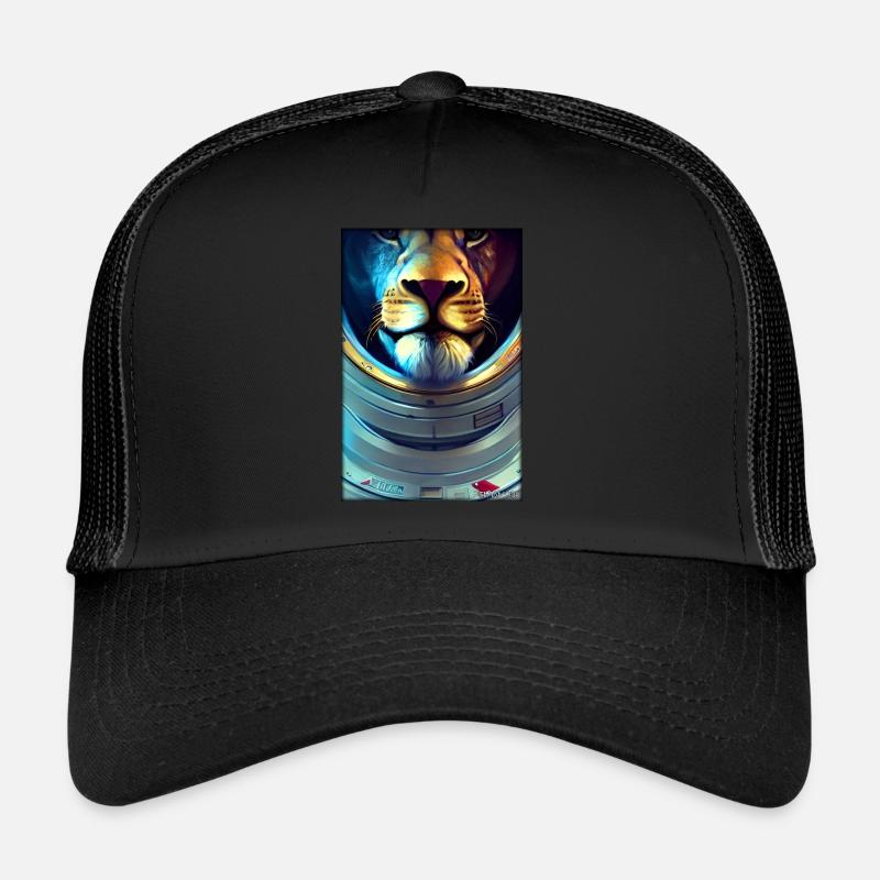 Leo Big Cat Astronaut Future Sci-Fi Technology Trucker Cap