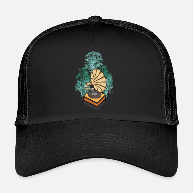 Grammophon der Natur - Trucker Cap - Schwarz/Schwarz
