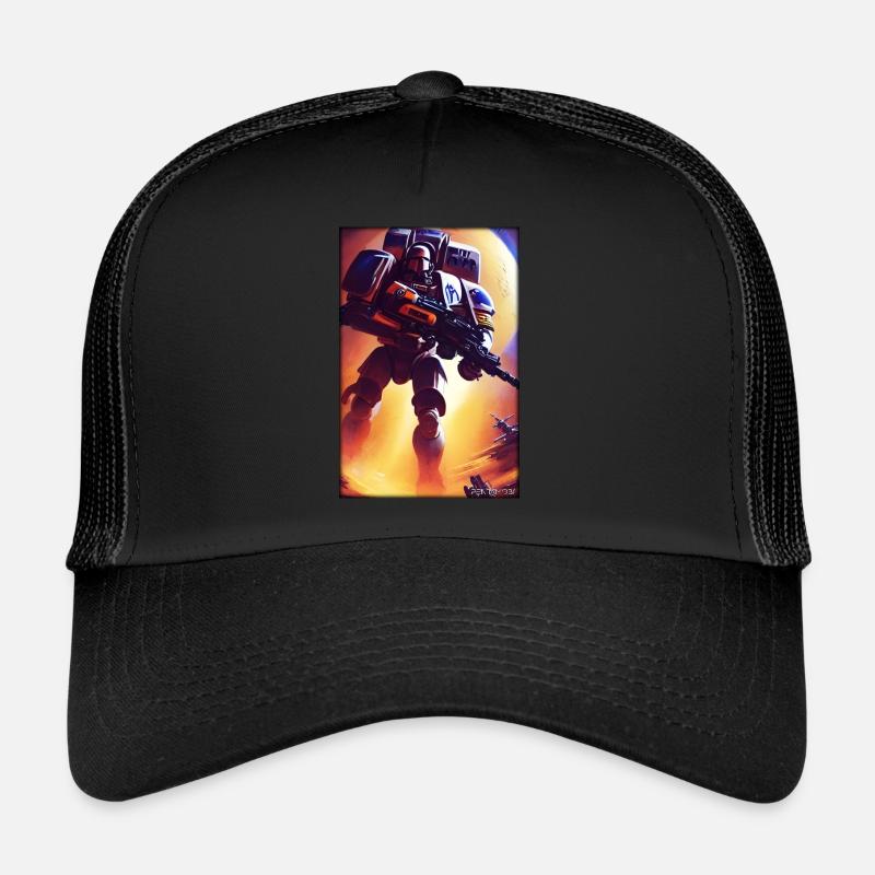 Kampfbot Roboter Supersoldat Maschine Krieger Trucker Cap