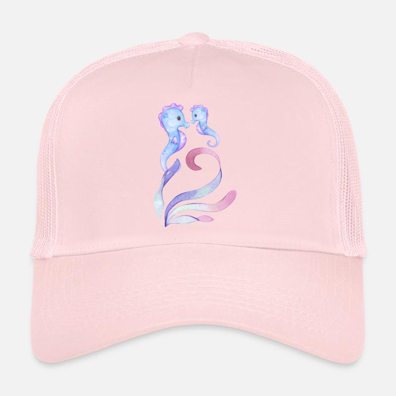Hippocampes bleus - mère + enfant Casquette trucker 