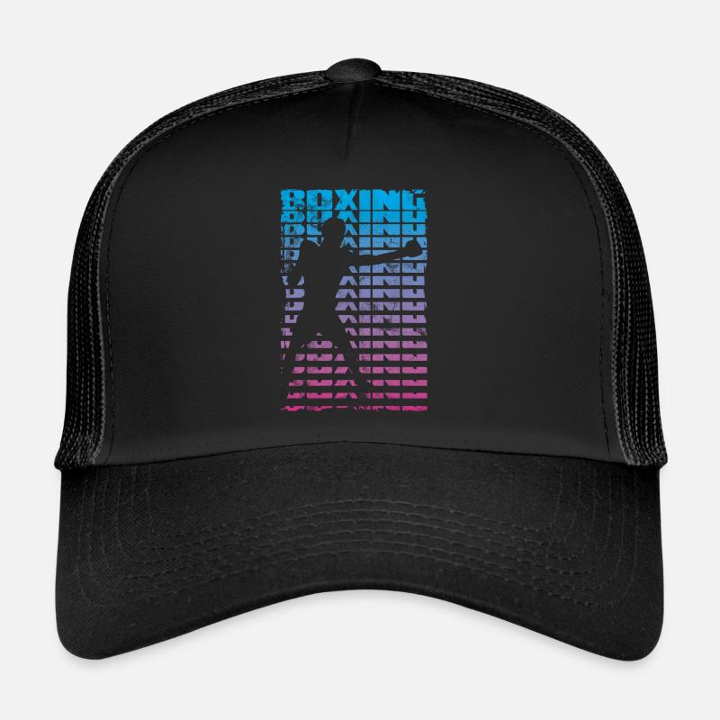 Boxing Boxer Shadow Vintage - Combat Sport - Trucker Cap - black/black