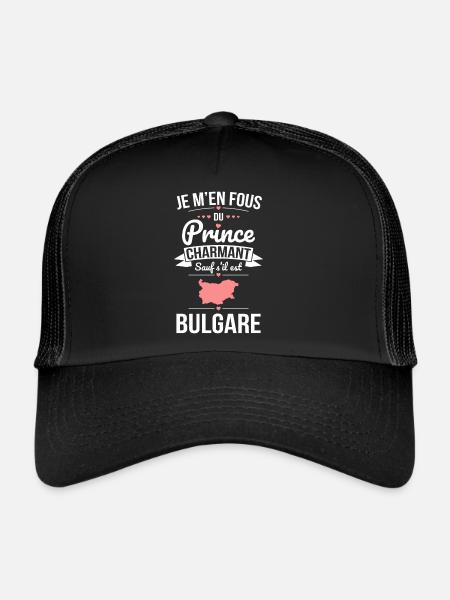 Fous du prince charmant sauf s'il est Bulgare - Casquette trucker  - noir/noir - Devant
