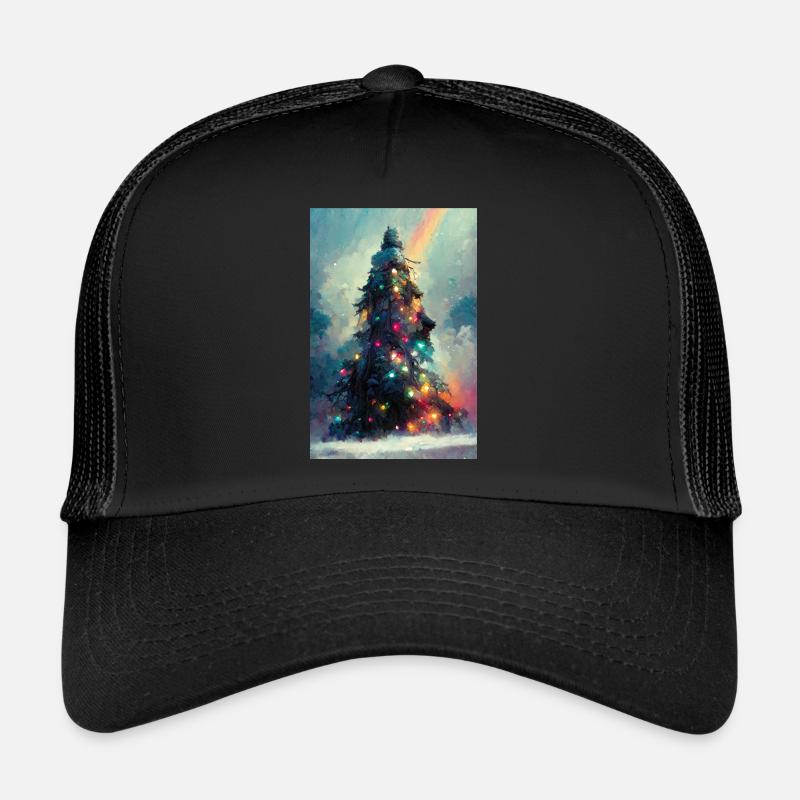 Arbre de Noël vibrant Casquette trucker 