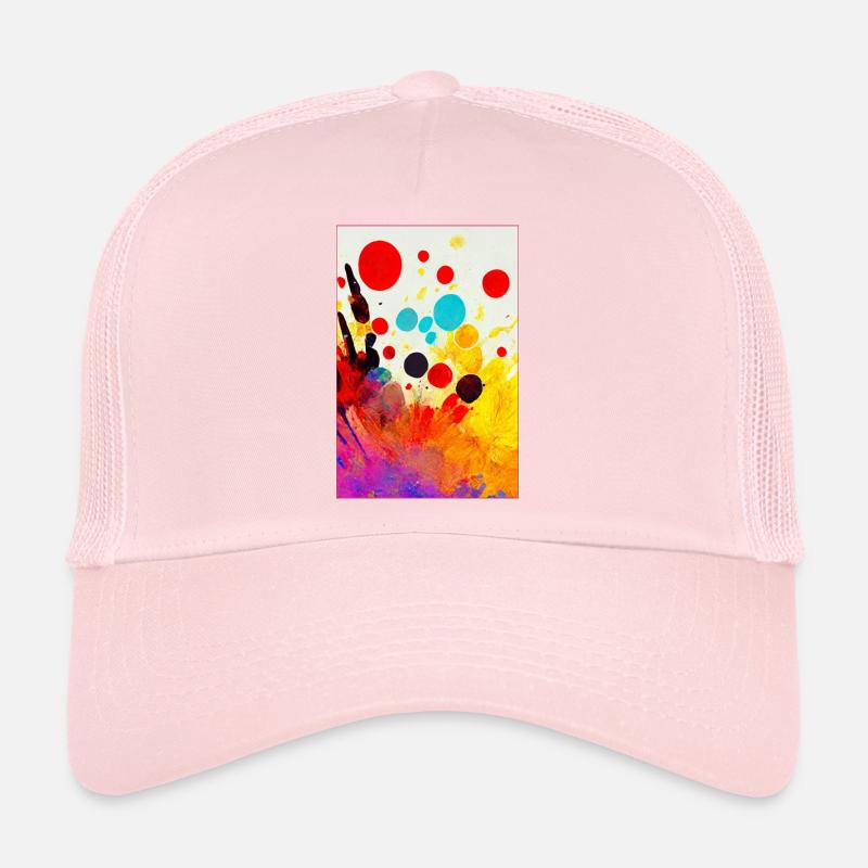 Abstract bright colour bold Trucker Cap