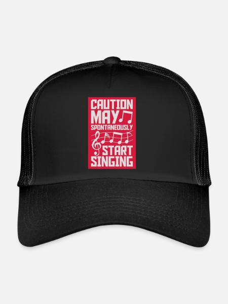 may spontaneously start singing - Trucker Cap - black/black - Front