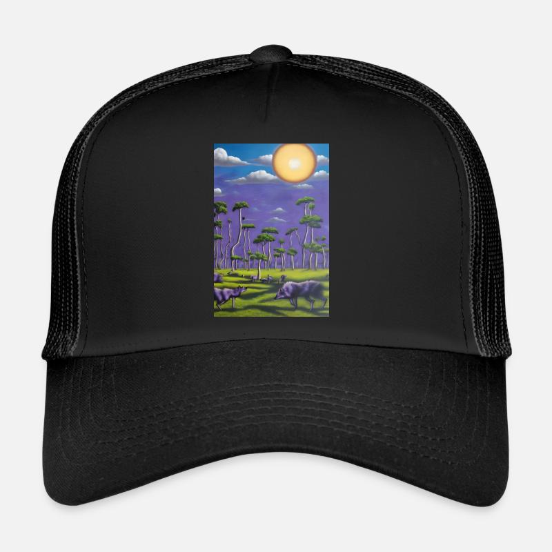 Wolf on the horizon Trucker Cap