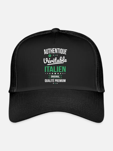 Authentique et véritable Italien - Original - Casquette trucker  - noir/noir - Devant