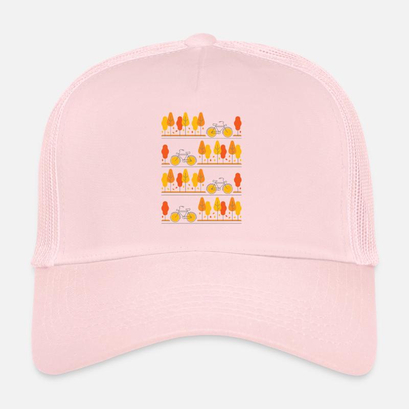 Faire du vélo à travers l’automne (lignes grises) Casquette trucker 