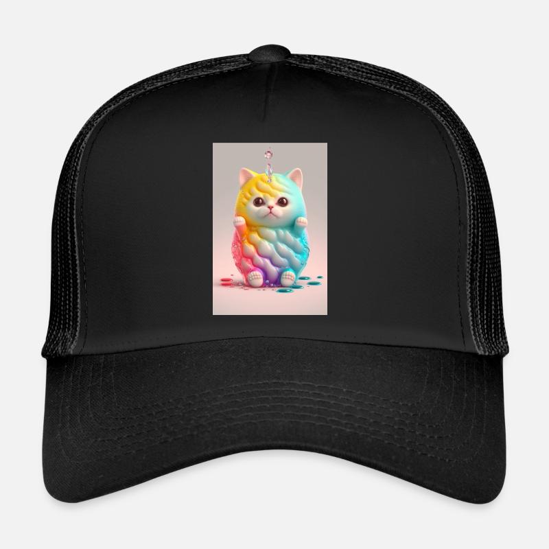 Fantasy cat - Trucker Cap - black/black
