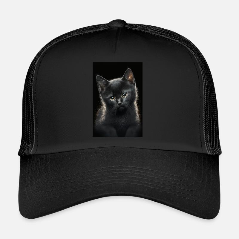 Schwarzes Kätzchen Trucker Cap