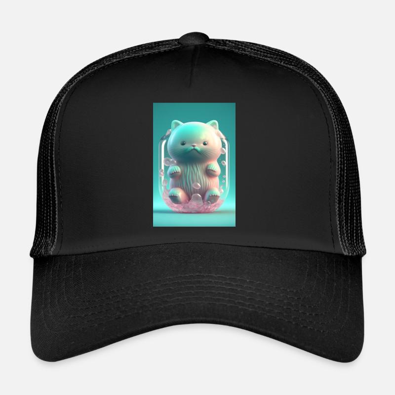 Farbkatze mit Schnurrbart Trucker Cap