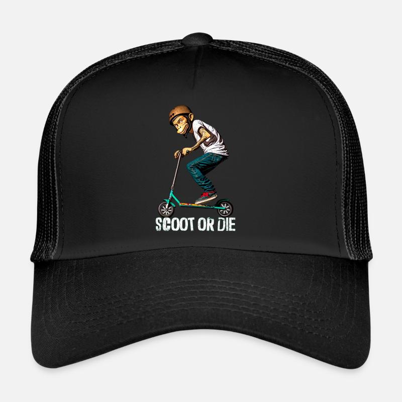 Stunt Scooter Affe macht Tricks Trucker Cap